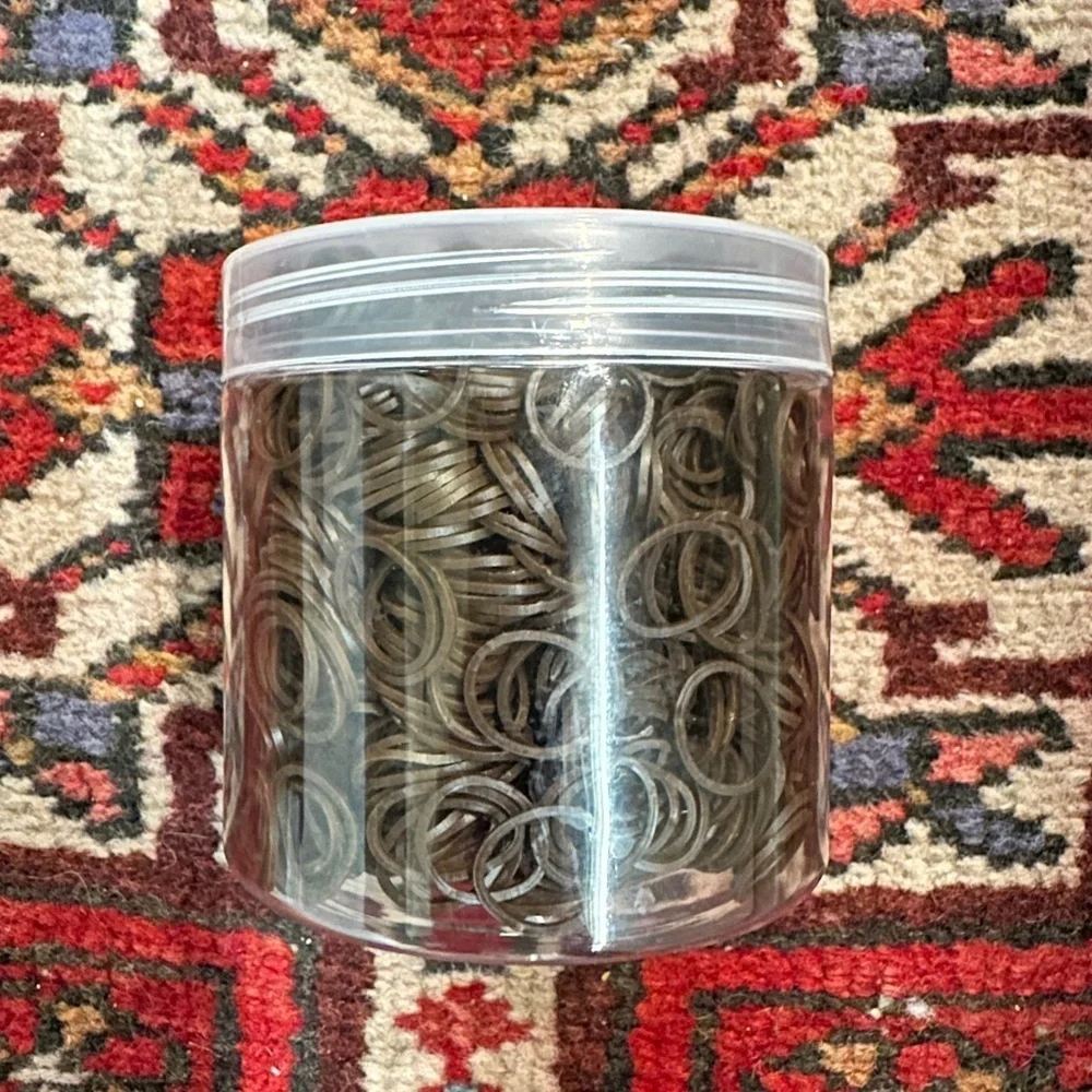 2000 Pack of Dark Brown Mini Elastic Rubber Bands